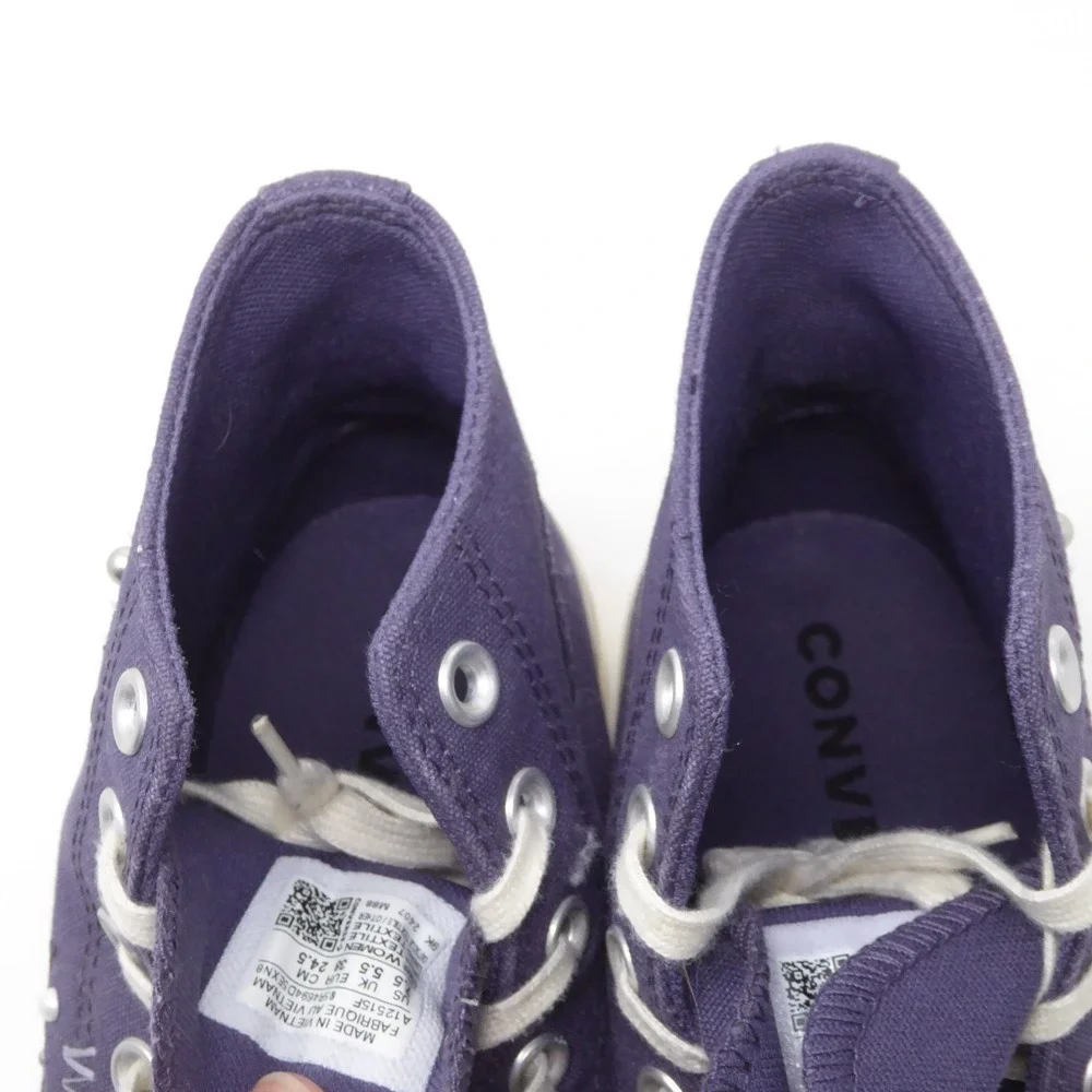Converse Women Shoes Purple Chuck Taylor All Star High Top Beaded A12515F 7.5 - Picture 8 of 10